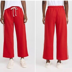 DONNI.  Stripe Eco Terry Sweatpants S tomato red